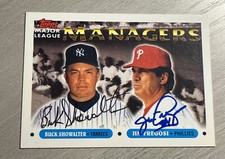 BUCK SHOWALTER & JIM FREGOSI 1993 TOPPS SIGNED AUTOGRAPHED CARD #510