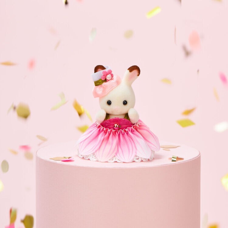 Abito E Borsa Floreale Giallo Per Sorella Sylvanian Families (Epoch) - Nuovo