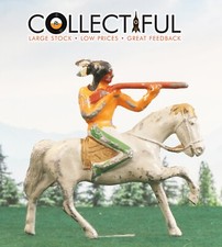 BARCLAY VINTAGE LEAD FIGURE - BAC 89 - INDIAN ON HORSE - RIFLE POINTING   1315