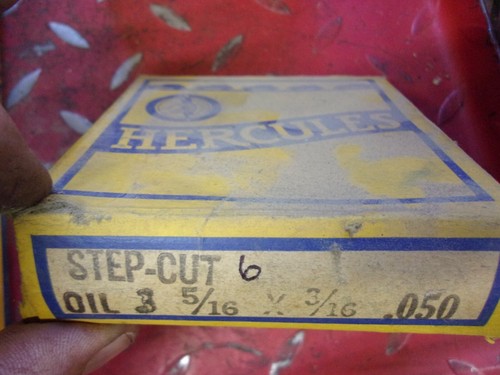 HERCULES OIL PISTON RINGS 3 5/16 X 3/16 .050 6PC #9567