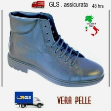 STIVALI UOMO ANFIBI PELLE SCARPONCINI  ITALY 45 44 43 42 41 40 nero  vvv