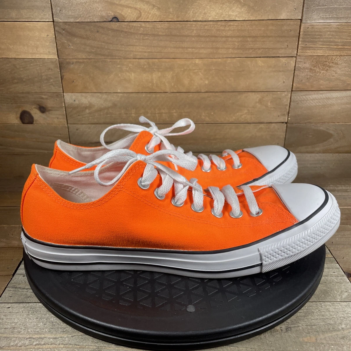 Womens orange converse low tops hot sale