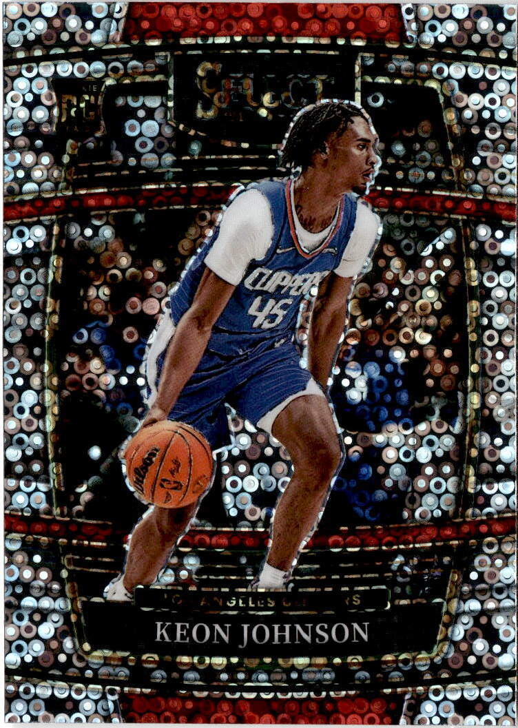 2021-22 Panini Select #40 Keon Johnson Disco Prizms Los Angeles Clippers