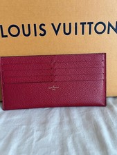 Authentic Louis Vuitton Pochette Felicie Empreinte Scarlet Red Card Insert