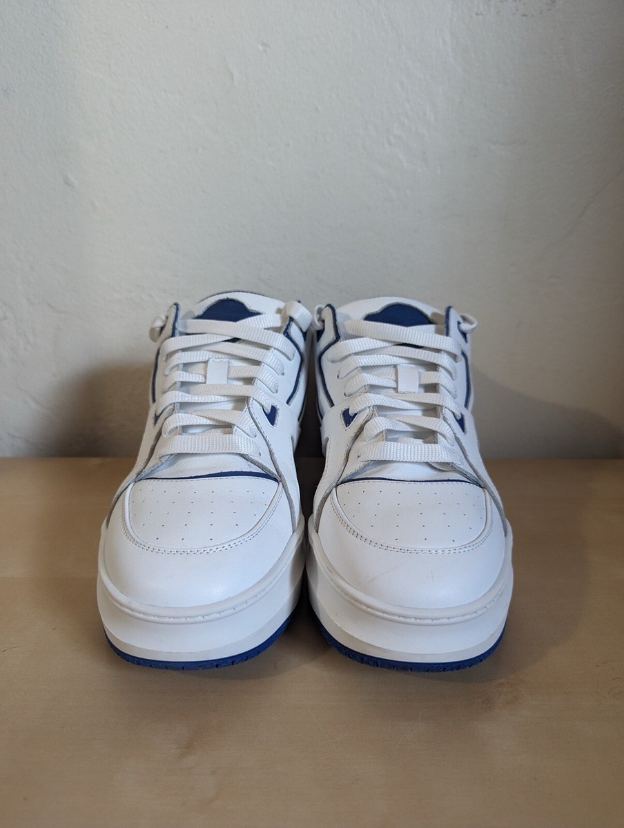 Just Don Luxury Courtside Low White and Blue Sneakers Classic Design Just Don Luxury Courtside Low White Blue Sneakers Men main image 3