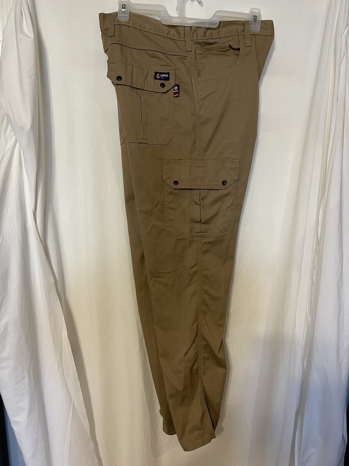 LAPCO MEN'S FR REINFORCED STRAIGHT CARGO WORK PANTS 35x34 NFPA 2113 CAT