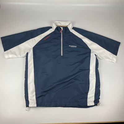 Sunice Sport Mens Size M X20ct 1/2 Zip Pullover Short Sleeve Windbreaker  Blue