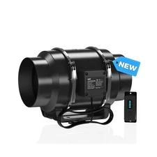 Inline Duct Fan 6 Inch Ventilation Exhaust Fan with Variable Speed Controller...