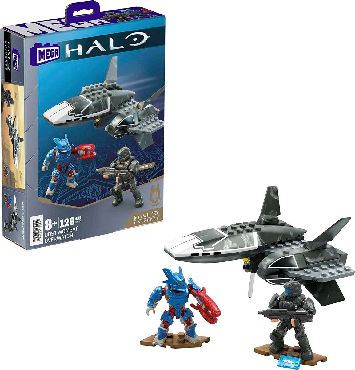 New Mega Bloks Halo ODST Wombat Overwatch drone fighter Jet 129