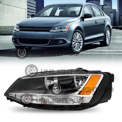  [Halogen Model] For 2011-2018 Volkswagen Jetta Headlight Headlamp Driver Side