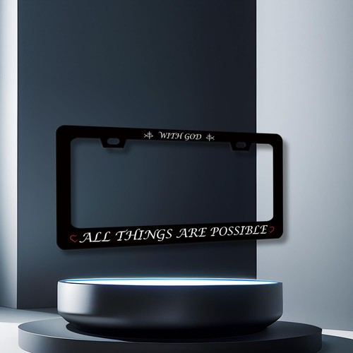 with God All Things are Possible License Plate Frame Christian Jesus License ... - 第 7/7 張圖片