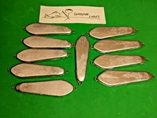 10 - 3 oz  SLAB SPOON  FISHING JIGGING CASTING LEAD LURES FRESH & SALTWATER