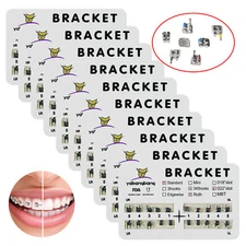 10 kits Dental Orthodontic Braces Brackets Standard Roth 022"Slot 345 Hooks ex