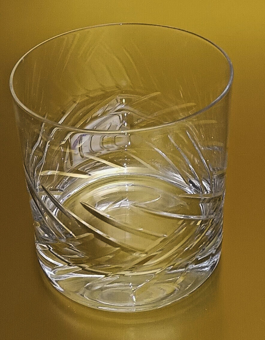 Set of 2 Zwiesel Cut Crystal Double Old Fashion Glasses"