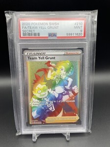 Pokemon Team Yell Grunt Secret Sword & Shield #210 Graded PSA 9 Mint
