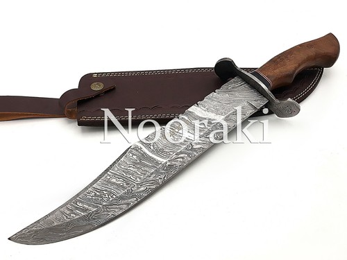 Hand Forged Damascus Bowie Knife Razor Sharp Blade,Handle W/Sheath 17.5 L Editio - Picture 2 of 8