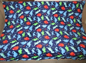 blue dinosaur blanket