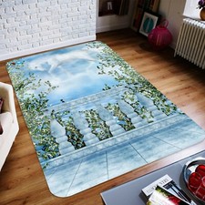 3D Balcony Flower Unicorn NAO2208 Game Rug Mat Elegant Photo Carpet Mat Fay