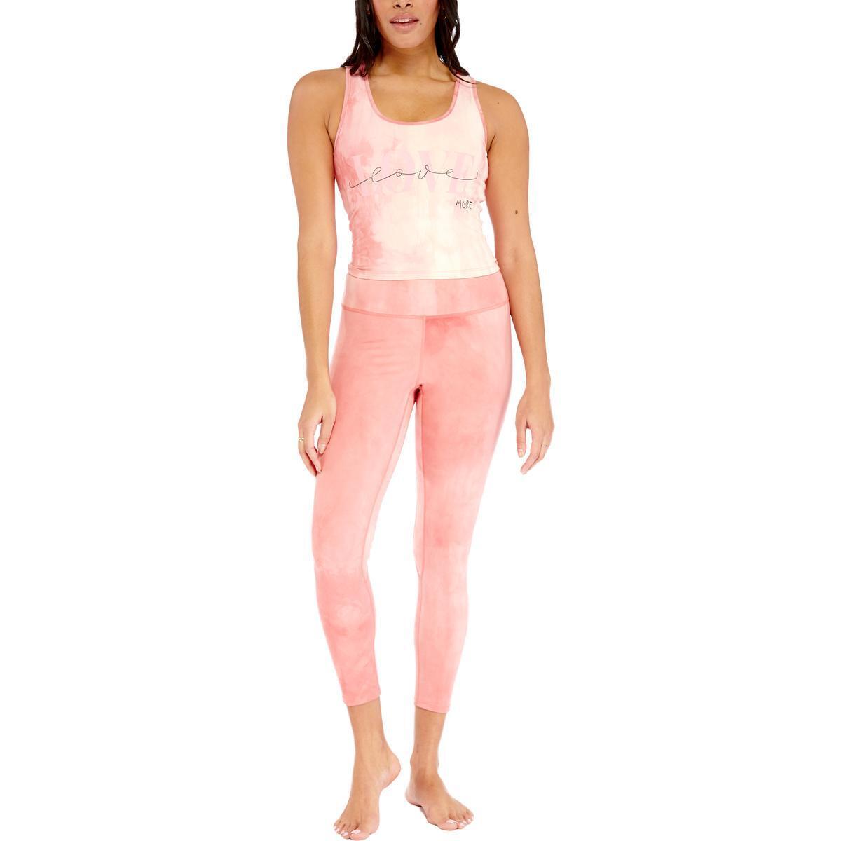 Live Electric Womens Tye Dye  Pink Fitness Yoga Athletic Leggings S  1157