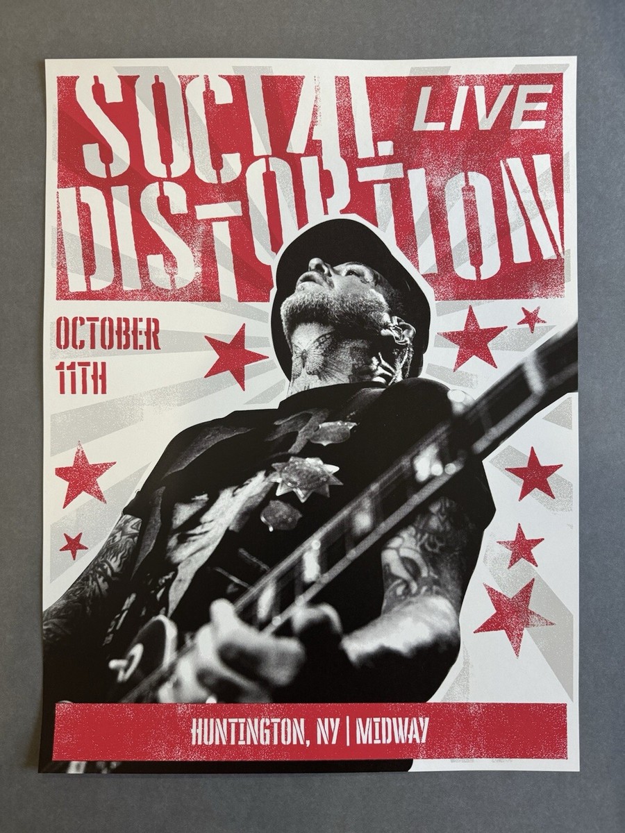 Social Distortion Limited Edition Poster *Misprinted* Huntington