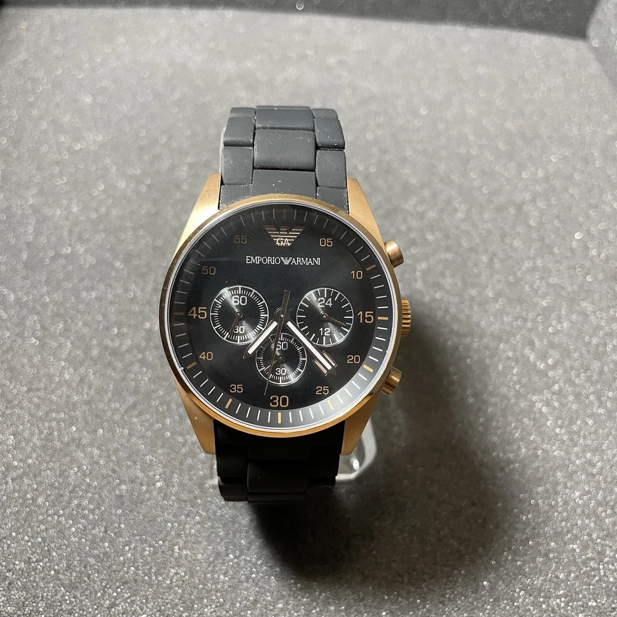 Emporio Armani Sportivo AR5905 Men's Watch Small Wrist Working With New Battery