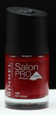 Rimmel Salon Pro Nail Polish #325 Hot Gossip  (Deep Red)  Free S&H