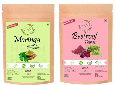 HEEM & HERBS Moringa Beetroot for Skin Rejuvenation & Depigmentation Pwder 100 g