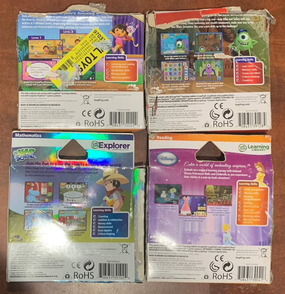 4 LeapFrog Pad Leapster Explorer *DORA,MONSTERS U, Leap,PRINCESS - Image 3 of 4