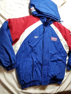 Vintage New York Giants Reebok Authentic NFL Pro Line Puffer