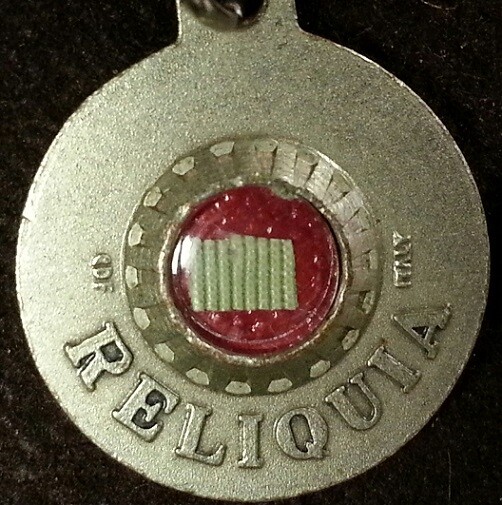 Christian Mere MARIE LEONIE PARADI Reliquary Charm Touched Cloth Red