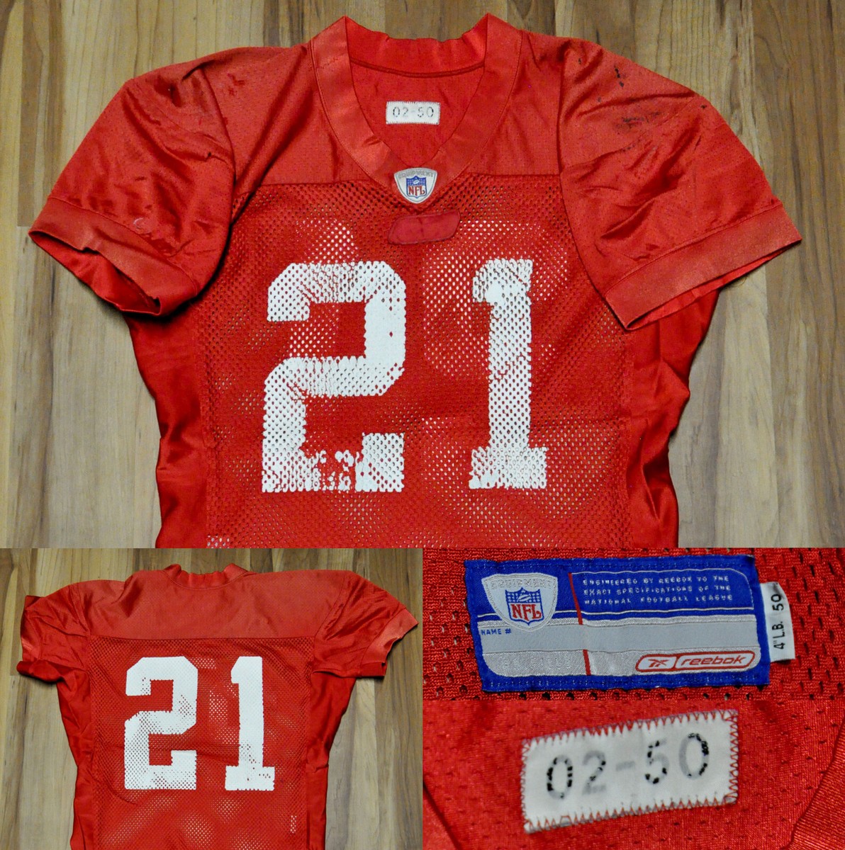 21 Tiki Barber New York Giants Reebok Jersey 2002 Practice Used