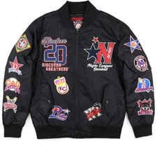 NLBM Negro Leagues M2 Commemorative Bomber Jacket Black