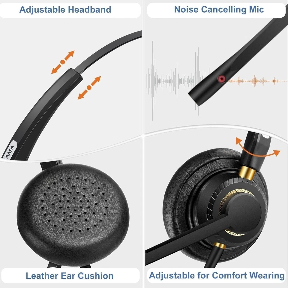 Arama USB Headset with Microphone Noise Cancelling &Audio Controls Ultra Comfort - Image 3 of 4
