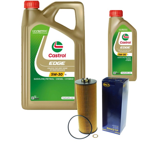 SCT Inspektionspaket 6L Castrol Titanium 5W-30 FüR Audi A6 Avant 2.5 TDI Quattro-image