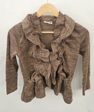Girls Brown Joyfolie Mia Joy Sweater/ Jacket Size 6