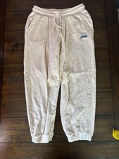 Adidas Originals Logo Play Joggers Wonder White Cream Sweatpants Trefoil