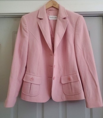 BASLER Germany Pink Wool-Angora Blazer Jacket Size 40