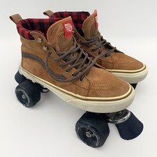 VANS High Top Custom Roller Skates US Women’s 10, US Men’s 8.5, Roller Derby