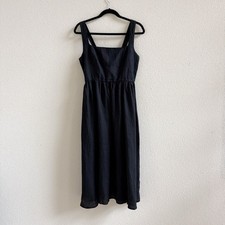 Quince 100% European Linen Fit & Flare Midi Dress Size Medium