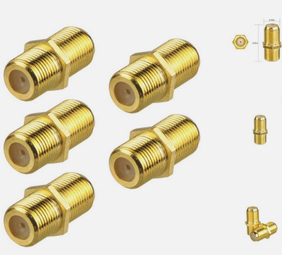 VCELiNK F Type Coaxial Cable Adapter 5-Pack