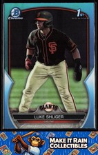 Luke Shliger 1st 2023 Bowman Draft Chrome Sky Blue Refractor #BDC-47 Giants