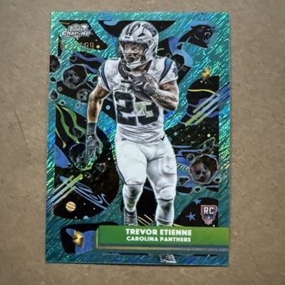 2025 NFL Topps Cosmic Chrome Trevor Etienne #115 RC Aqua Equinox Refractor /199
