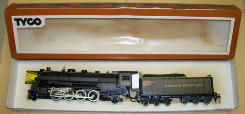 Locomotora Mikado Mantua Tyco HO Western Maryland 2-8-2 #1401, excelente en caja | Condition: Used