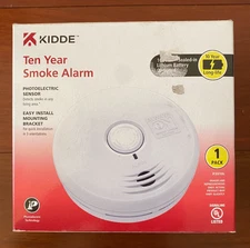 Kidde Ten Year Smoke Alarm P3010L Sealed-In Lithium Battery Photoelectric Sensor
