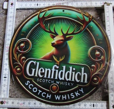 Glenfiddich Whiskey Blechschild 20 cm mit 2 Löchern #3