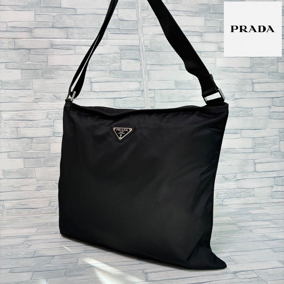 Prada Black Nylon Shoulder Bag Grade 150 Designer Handbag for Everyday