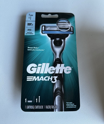 Gillette Mach3 Men s Cartridge Razor, 3-Blade, Includes 1 Cartridge BOX of 6