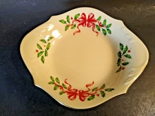 Lenox Holiday Candy dish 8.25" x 7.25"