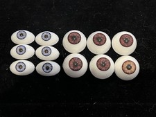 11 mm 28 mm Acrylic Round Flat Doll Eyes For Doll Making-Blue Brown