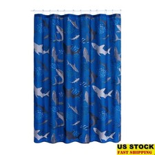 Shower Curtain  Hooks Set Fun Kids Bath Decor Easy Installation New